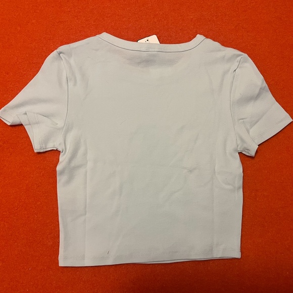 Retro blue Sweet baby girl print organic cotton baby tee NWT - Picture 7 of 10